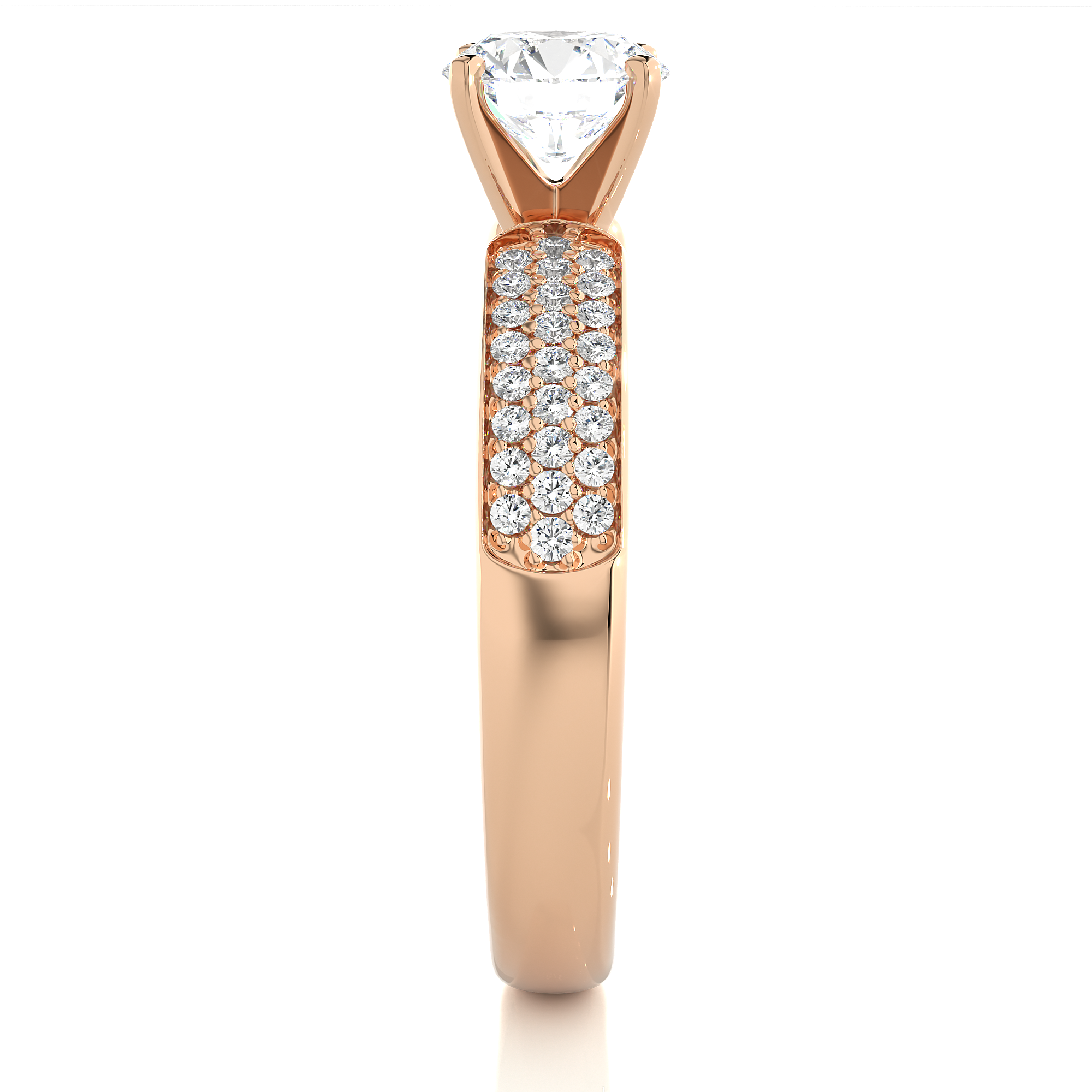 1.02 Carat H Color VS1 Clarity Diamond Studded Natural Diamond Ring.